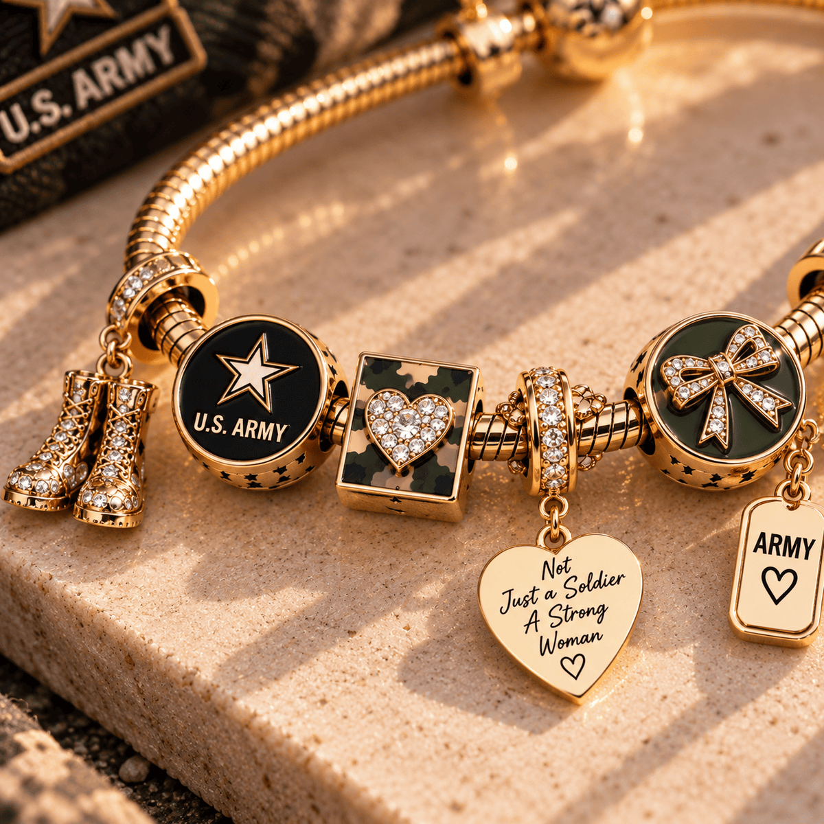 USAR Gold Charm Bracelet Set TTN