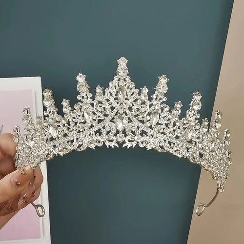 1pc Luxurious Baroque Bridal Rhinestone Crown for Weddings Banquets Birthdays Special Elegant Women’s Hair Jewelry Accessory