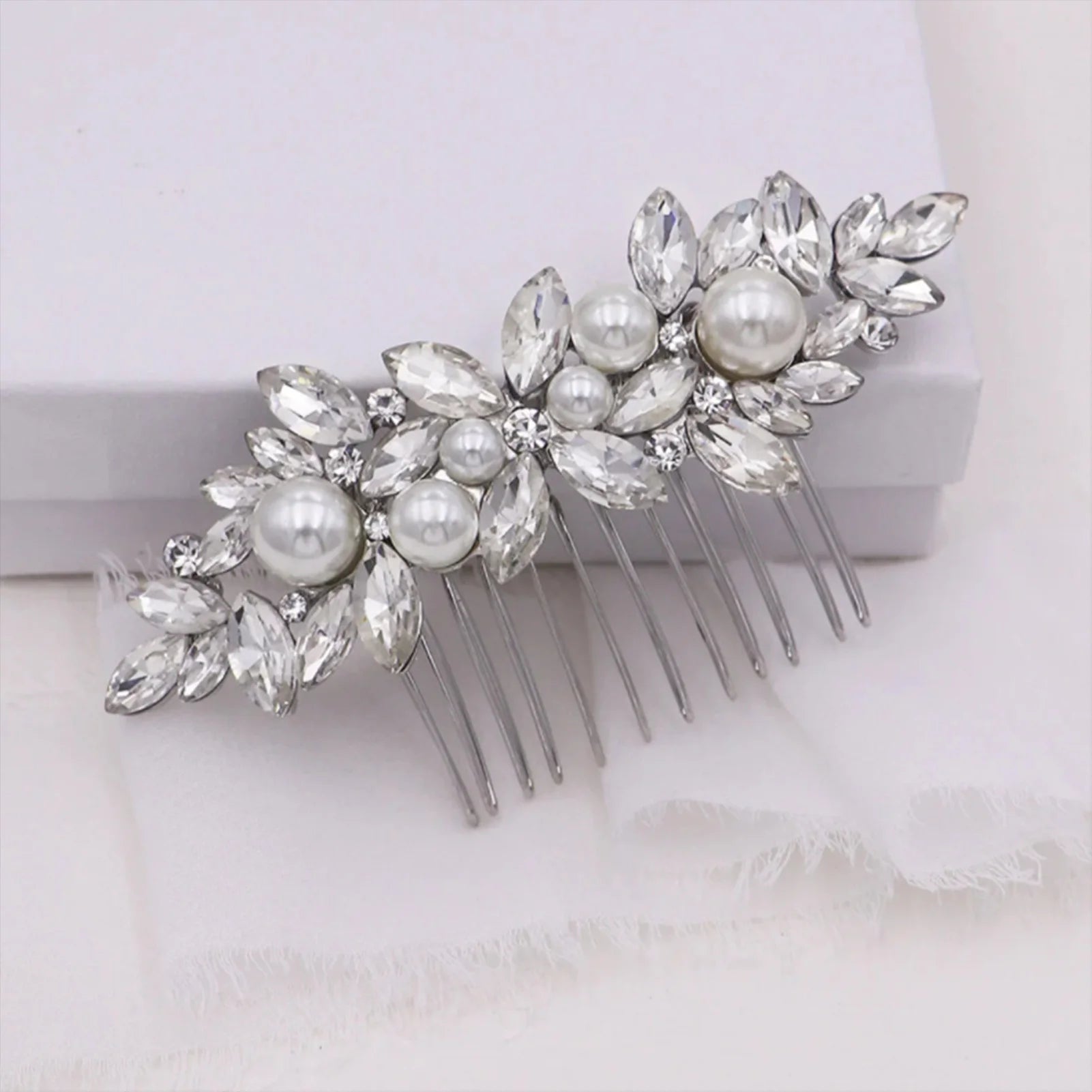 Wedding Hair Combs Sparkly Rhinestone Hairpins Clips Bride Hair Accessories Gold/Silver Color Metal Headpieces Noiva Jewelry